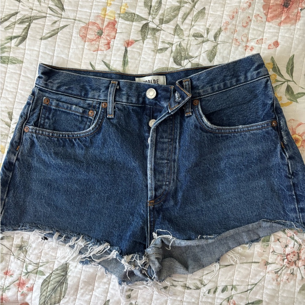 Agolde Blue Denim Short